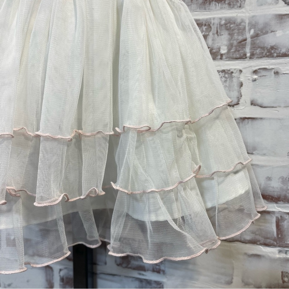 Jona Michelle Pink and White Layered Dress 2T - Picture 3 of 6